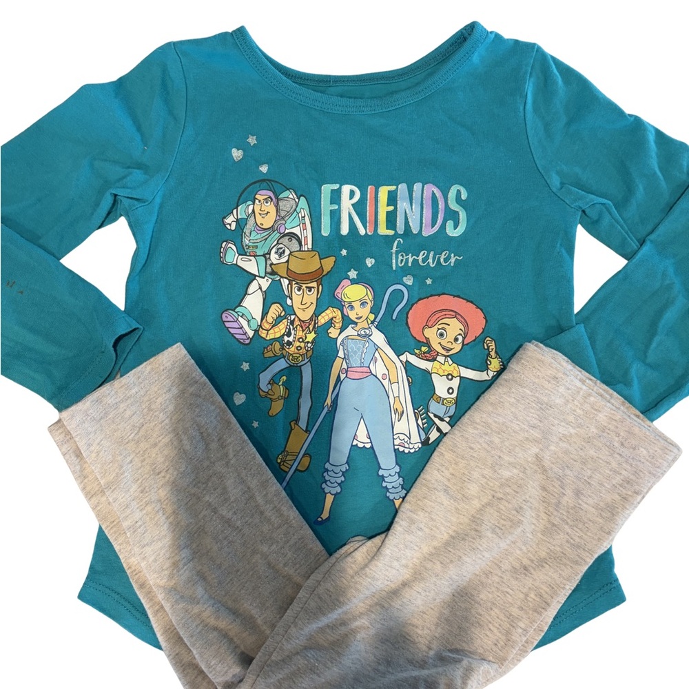 4T long sleeve shirt and leggings set toy story theme